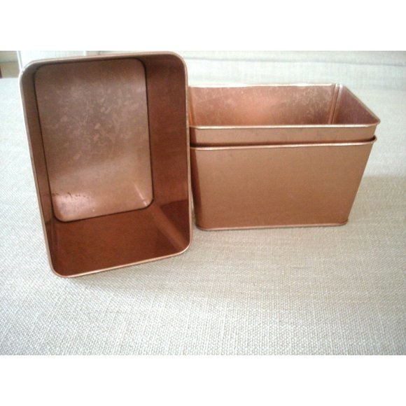 Lot of 3 NEW Copper Metal Pails Art Craft Home Décor Multi-Purpose 5" x 3" x 3" - Picture 3 of 11